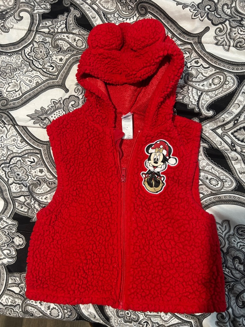 Disney Red Minnie Mouse Sherpa Vest